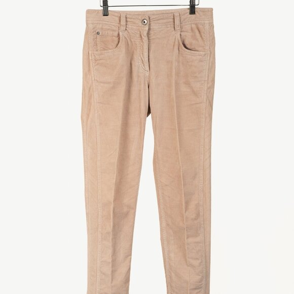 Brunello Cucinelli AW/19 Desert Corduroy Monili-Bead Cropped Jeans - Picture 1 of 11